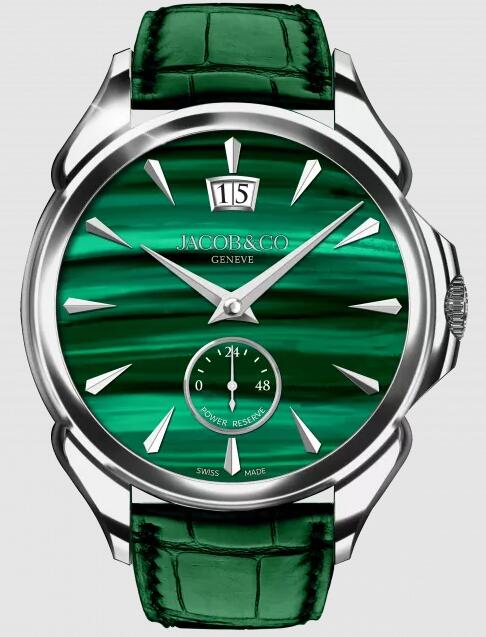 Review Jacob & Co PALATIAL CLASSIC MANUAL BIG DATE - STAINLESS STEEL (MALACHITE) PC400.10.AA.AC.ABALA Replica watch